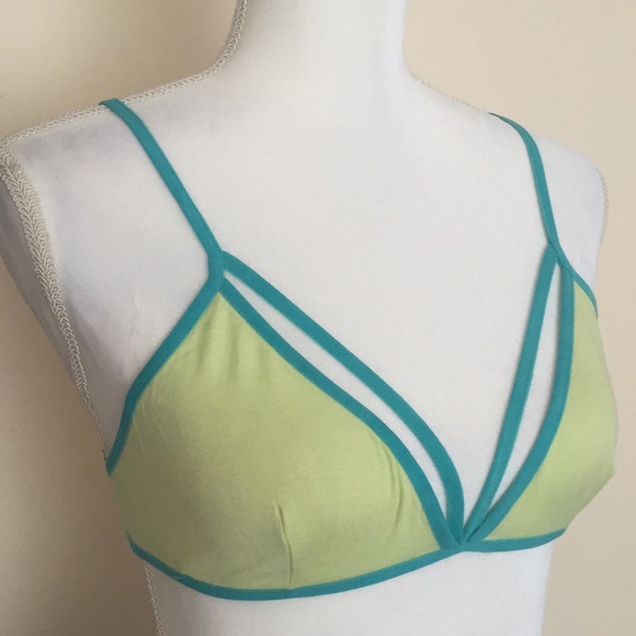 Bralette green and yellow - Picture 2 of 8